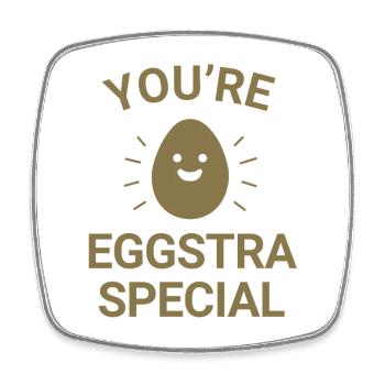 You're eggstra special - Viereckiger Kühlschrankmagnet - Weiß - Vorne