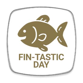 Fin-tastic day - Square fridge magnet - white - Front