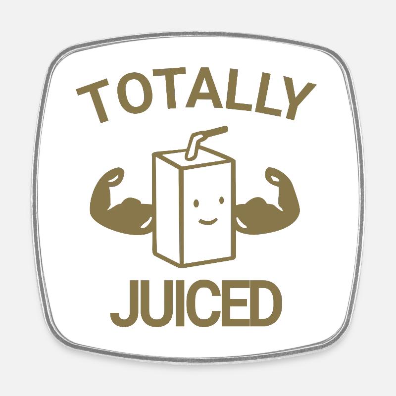 Totally juiced - Square fridge magnet - white