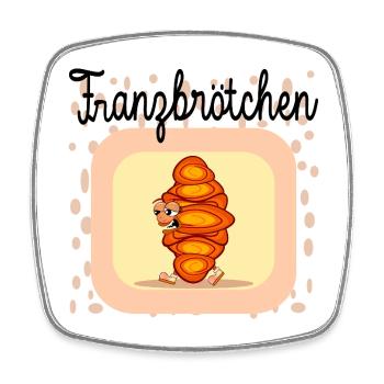 HAMBURG FRANZBRÖTCHEN KOSTÜM - Viereckiger Kühlschrankmagnet - Weiß - Vorne
