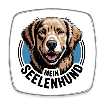Labrador Retriever Labbi mein Seelenhund - Viereckiger Kühlschrankmagnet - Weiß - Vorne