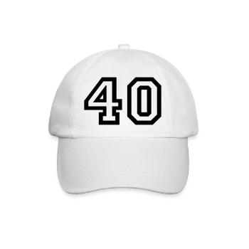40 Collegestyle - Baseballkappe - Weiß/Weiß - Vorne