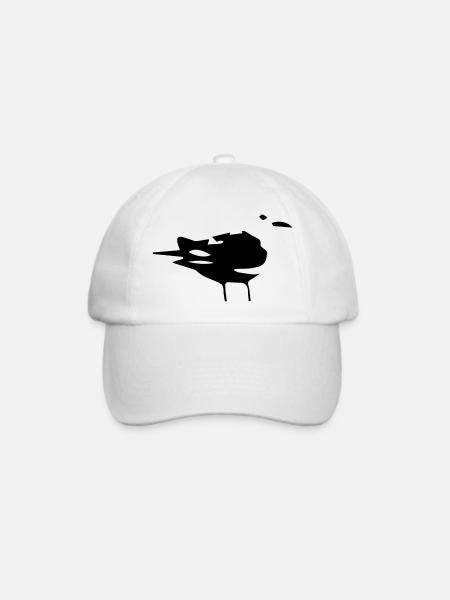 vogel - Baseballkappe - Weiß/Weiß