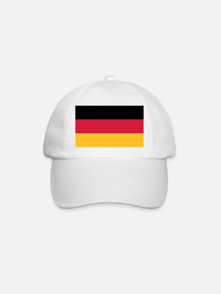flag_german - Baseballkappe - Weiß/Weiß