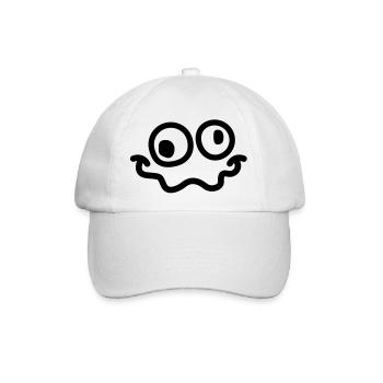 crazy smiley - Baseballkappe - Weiß/Weiß - Vorne