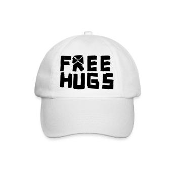 Free hugs - Baseballkappe - Weiß/Weiß - Vorne