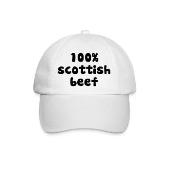 purepish 100 percent scottish beef - Baseballkappe - Weiß/Weiß - Vorne