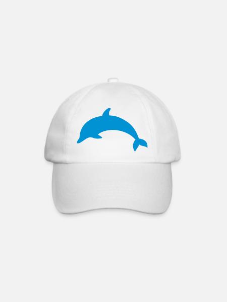 Delfin - Baseballkappe - Weiß/Weiß