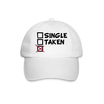 Single Taken haken häkchen ankreuzen kreuz - Baseballkappe - Weiß/Weiß - Vorne