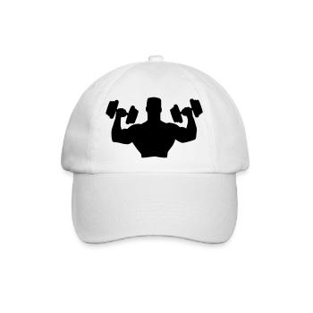 Muscle Man Training - Baseballkappe - Weiß/Weiß - Vorne