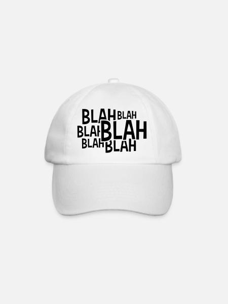 Comic Blah Spruch - Baseballkappe - Weiß/Weiß