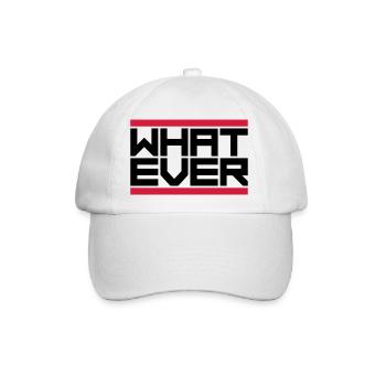 Motto What Ever - Baseballkappe - Weiß/Weiß - Vorne