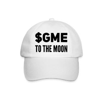 GME WallStreetBets-Aktien - Baseballkappe - Weiß/Weiß - Vorne