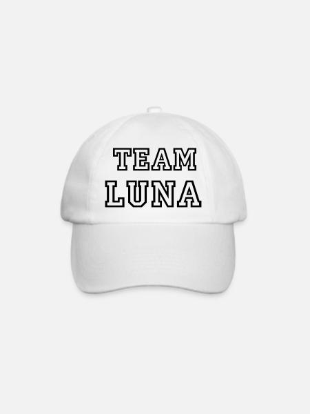 TEAM LUNA Hundename Hündin TeamTrikot - Baseballkappe - Weiß/Weiß