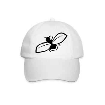 Design Nervige Fliege - Baseballkappe - Weiß/Weiß - Vorne