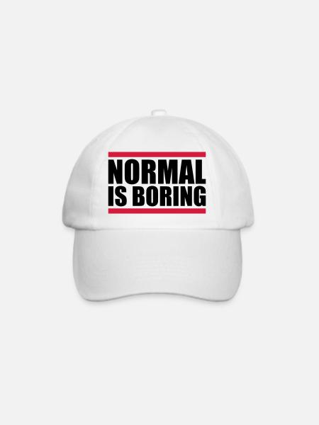 Normal is boring - Baseballkappe - Weiß/Weiß