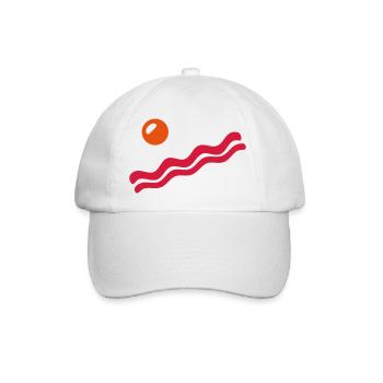 Frühstück - Baseballkappe - Weiß/Weiß - Vorne