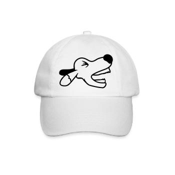 Hund Wütend Beißen Gefährlich Laut Bellen Kläffen - Baseballkappe - Weiß/Weiß - Vorne
