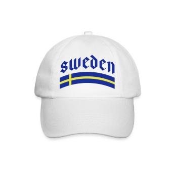 Schweden Fahne - Baseballkappe - Weiß/Weiß - Vorne