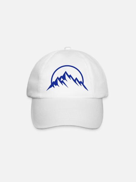 berge - Baseballkappe - Weiß/Weiß