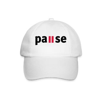 Pause - Baseballkappe - Weiß/Weiß - Vorne