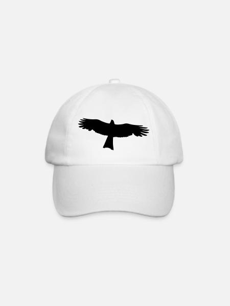 Falke - Raubvogel - Baseballkappe - Weiß/Weiß