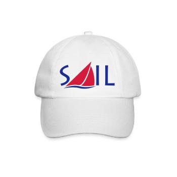 Sail Logo - Baseballkappe - Weiß/Weiß - Vorne