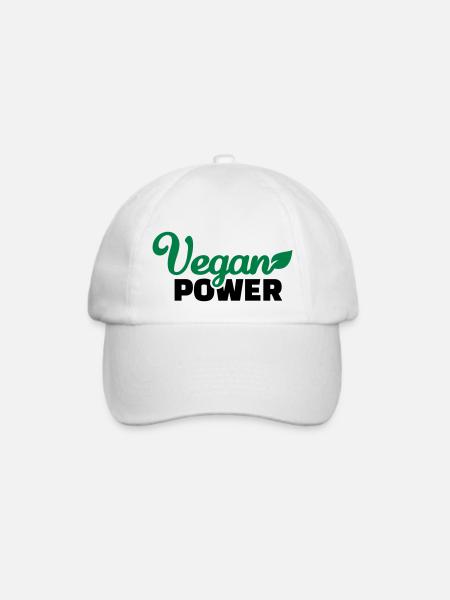 Vegan - Baseballkappe - Weiß/Weiß