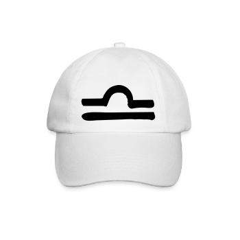 libra zodiac - Baseballkappe - Weiß/Weiß - Vorne