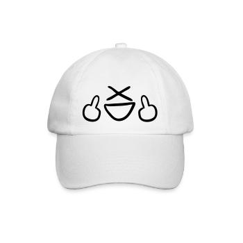 smiley fick dich - Baseballkappe - Weiß/Weiß - Vorne