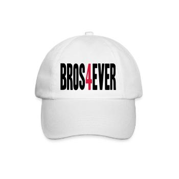 Bros 4 Ever - Baseballkappe - Weiß/Weiß - Vorne