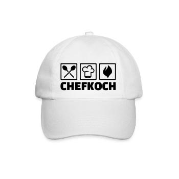 Chefkoch - Baseballkappe - Weiß/Weiß - Vorne
