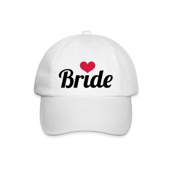 Bride - Wedding - Baseballkappe - Weiß/Weiß - Vorne