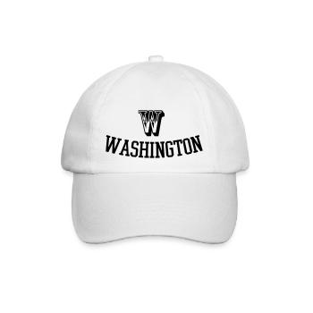 washington - Baseballkappe - Weiß/Weiß - Vorne