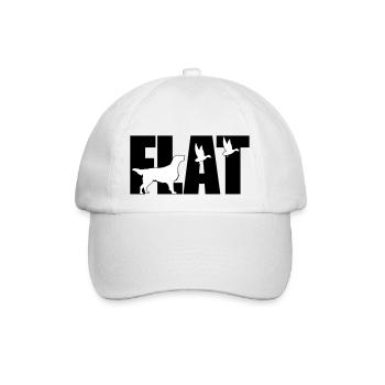 Flattie is happy - Baseballkappe - Weiß/Weiß - Vorne