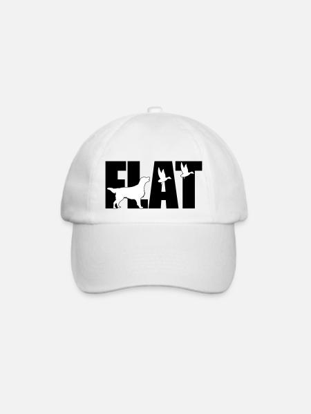 Flattie is happy - Baseballkappe - Weiß/Weiß