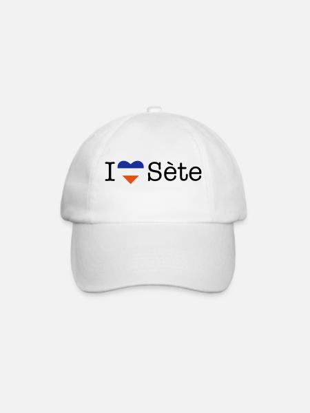 I love Sète - Baseballkappe - Weiß/Weiß