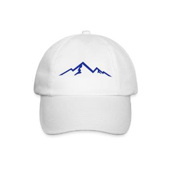 Berge, Berg, Mountains 2 - Baseballkappe - Weiß/Weiß - Vorne