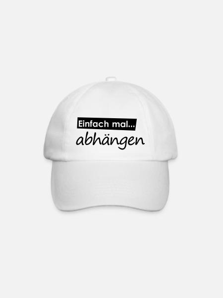 Einfach mal abhängen - Baseballkappe - Weiß/Weiß