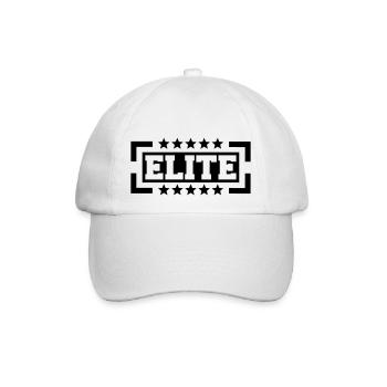 Elite Logo - Baseballkappe - Weiß/Weiß - Vorne