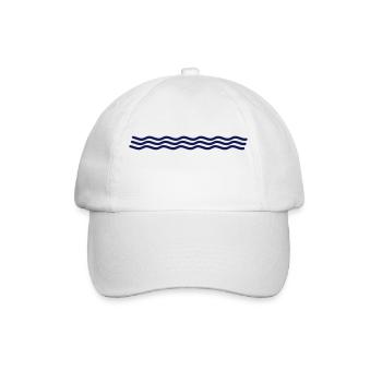 Wellenlinien Wellen Wellenlinie - Baseballkappe - Weiß/Weiß - Vorne