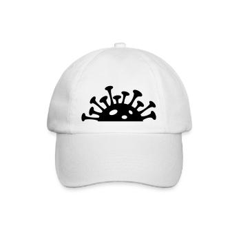 Semi Corona Virus (1c) - Baseballkappe - Weiß/Weiß - Vorne