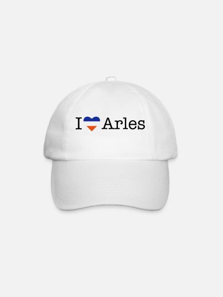 I love Arles - Baseballkappe - Weiß/Weiß