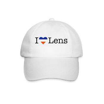 I love Lens - Baseballkappe - Weiß/Weiß - Vorne