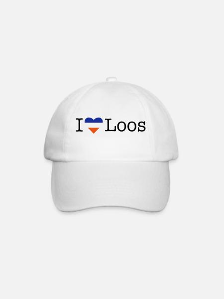 I love Loos - Baseballkappe - Weiß/Weiß