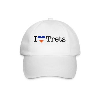 I love Trets - Baseballkappe - Weiß/Weiß - Vorne