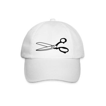 Schere - Baseballkappe - Weiß/Weiß - Vorne