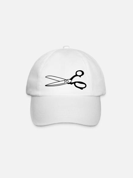 Schere - Baseballkappe - Weiß/Weiß