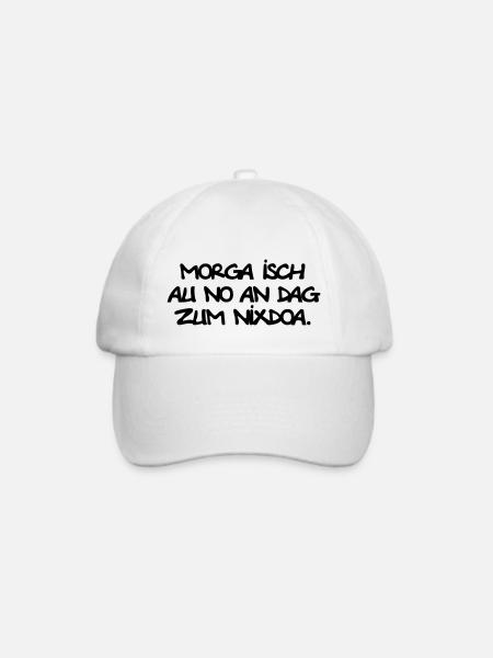 Schwäbisches Nichtstun - Baseballkappe - Weiß/Weiß