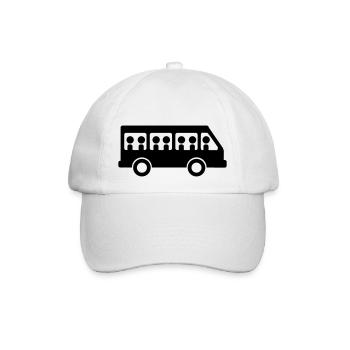 shuttle bus - Baseballkappe - Weiß/Weiß - Vorne